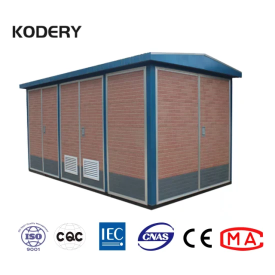 Subestación eléctrica compacta prefabricada móvil al aire libre tipo caja de Kodery Subestación eléctrica